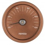 Thermomètre en aluminium Rento cuivre/marron