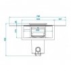 Skimmer à large bouche pour niveau haut en anthracite, adapté aux piscines.