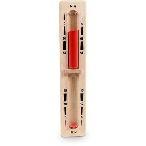 Sablier de sauna Premium 15 min. - Sable rouge - Eliga