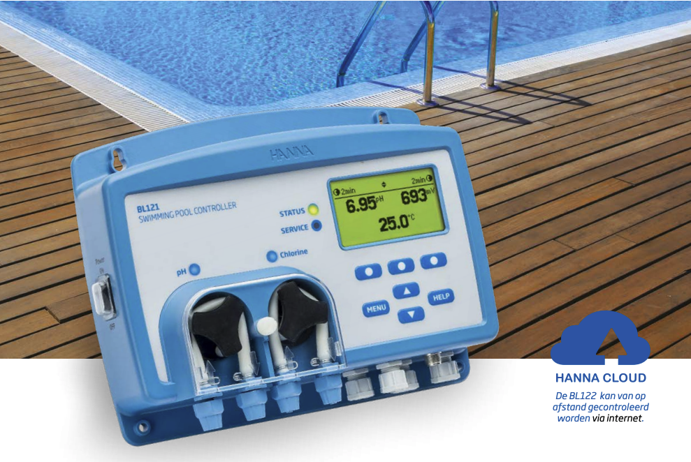 Security Pool Plus pH &amp; redox, avec électrode et kit d'installation sur panneau avec cellule à circulation (BL121-20)