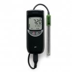 pH-mètre portable étanche avec électrode de pH en acier inoxydable (HI12963)
