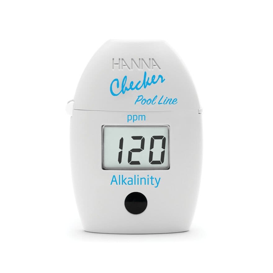 Photomètre Checker pour l'alcalinité dans les piscines, mesure précise des valeurs de pH.
