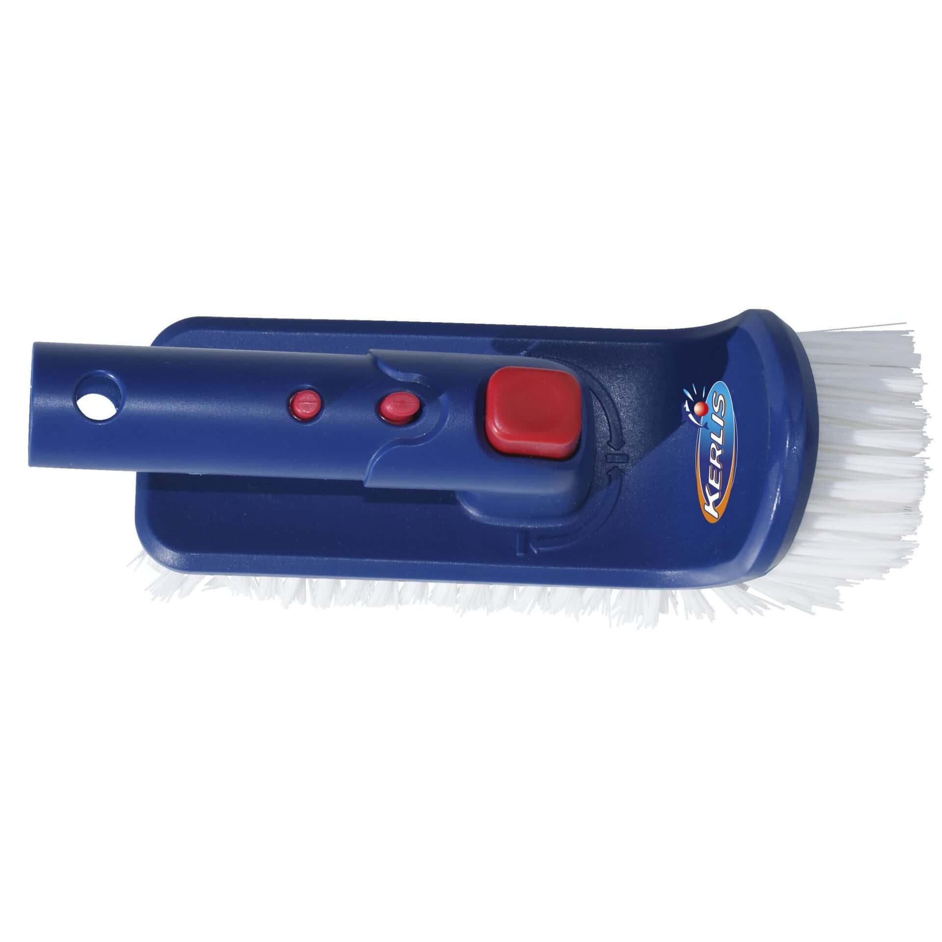 Brosse d'angle fiable pour le nettoyage de piscine, mobile à 180° pour un nettoyage optimal.