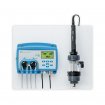 Panneau de contrôle pH/redox pour piscine avec cellule de mesure et kit de raccordement pour diam. 63mm.