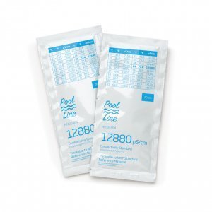 Liquide d'étalonnage pour testeurs d'eau, 12880 µS/cm, emballage de 20 ml.