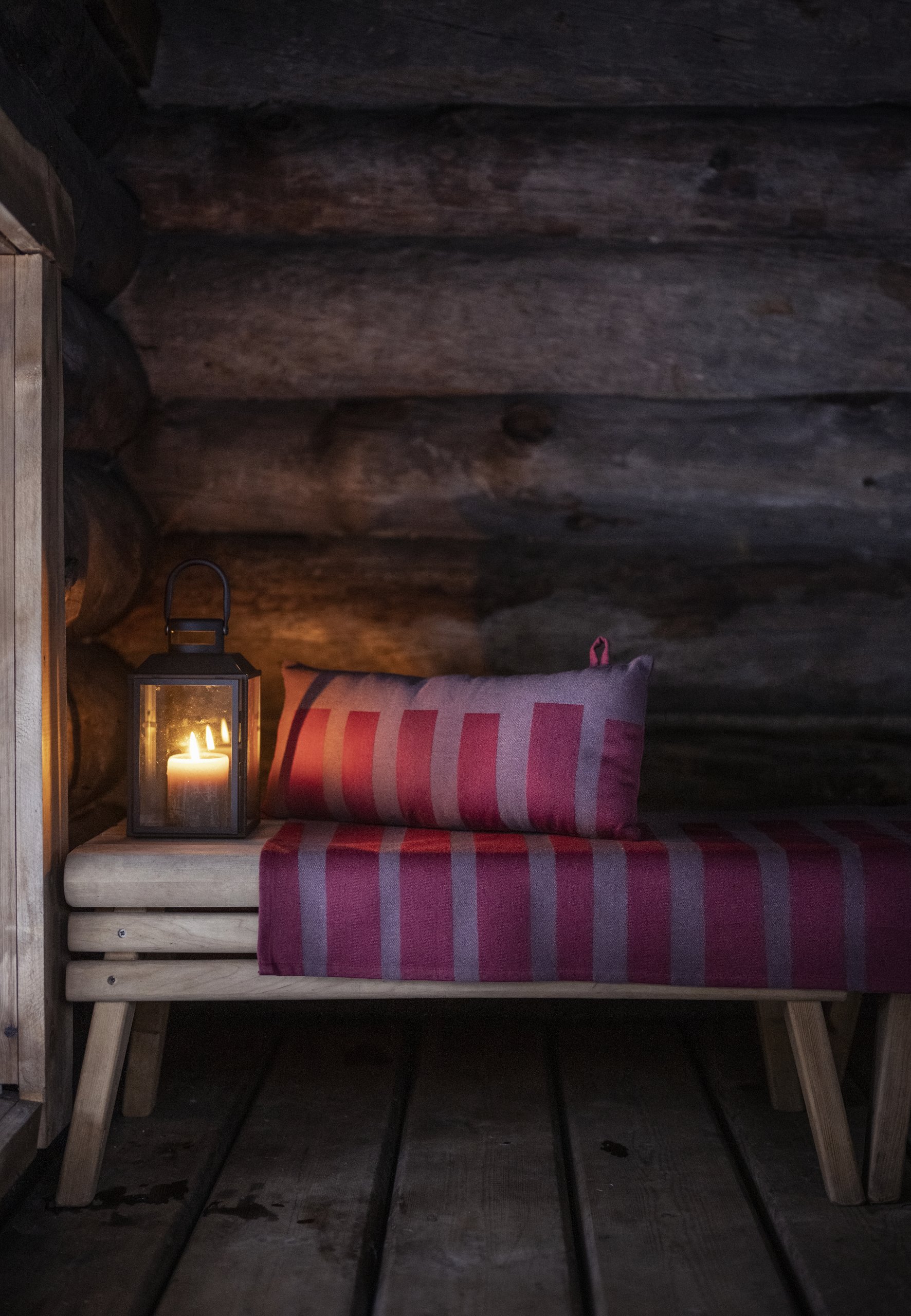 Coussin de sauna rouge 50x22 cm - Rento
