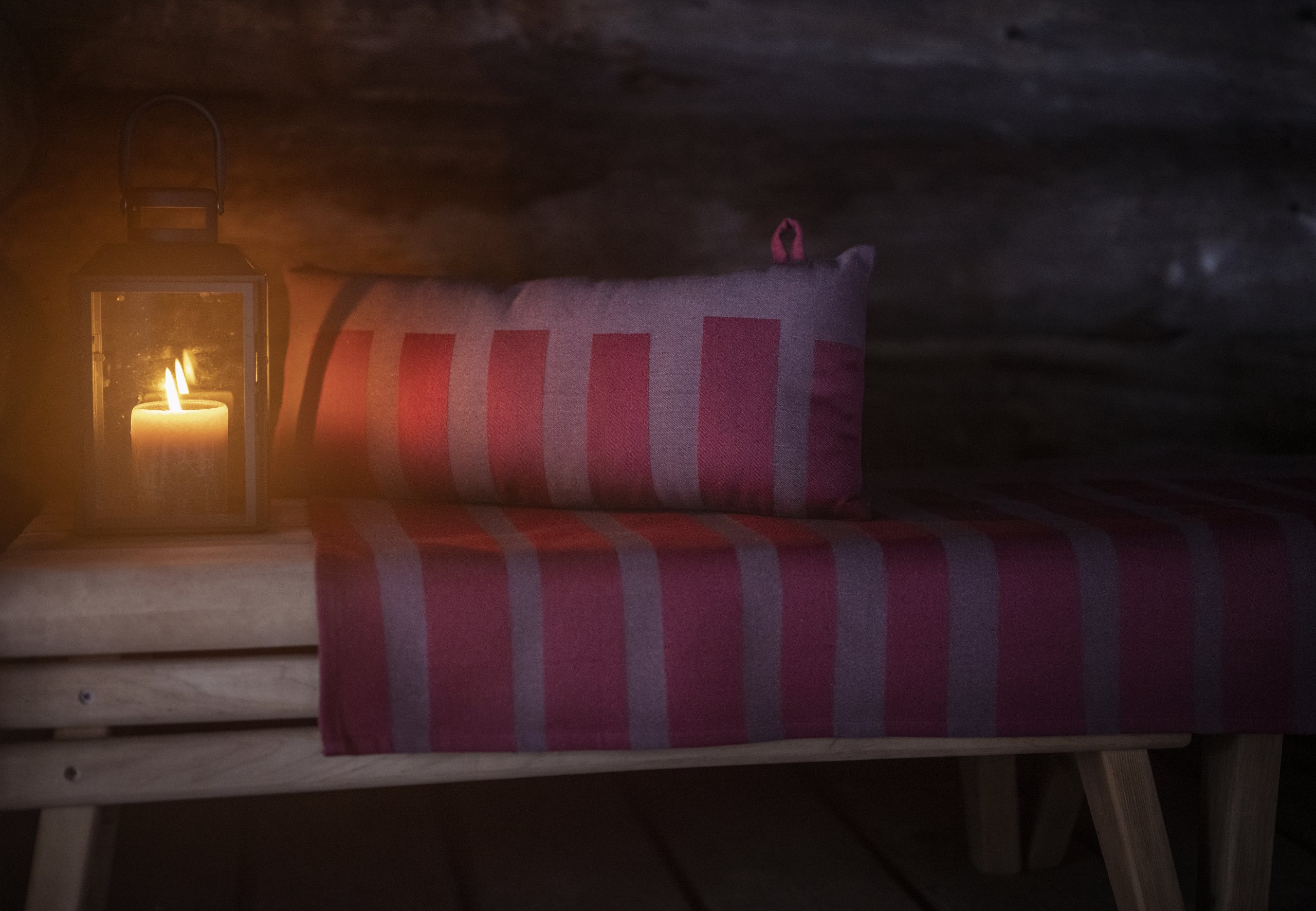 Coussin de sauna rouge 50x22 cm - Rento
