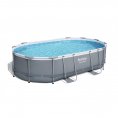 Bestway Power Steel piscine ovale - 488 x 305 x 107 cm - avec pompe de filtration et accessoires