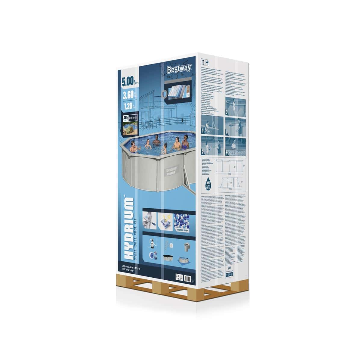 Piscine Bestway Hydrium 500x360x120 cm pour le plaisir estival.