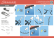 Kit de raccordement de câble de rénovation spécial Seamaid avec câble de 40 cm 2x4 mm² pour éclairage de piscine.