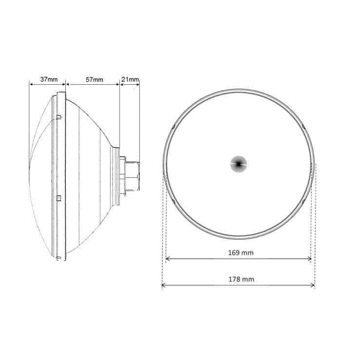 Lampe de piscine Par 56 LED blanc, économe en énergie et étanche pour l'éclairage de piscine.