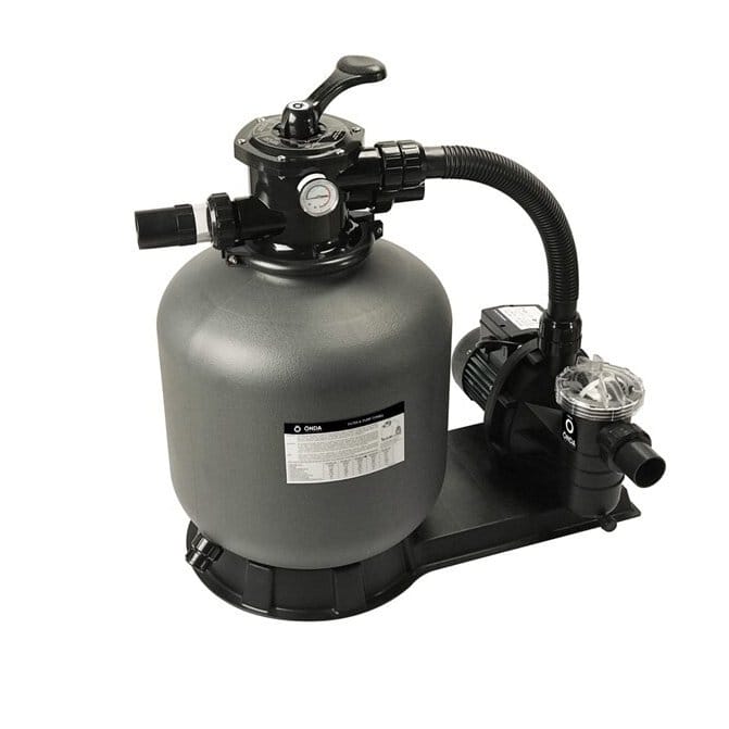 Pompe à filtre pour piscine, idéale pour la circulation de l'eau et le nettoyage.