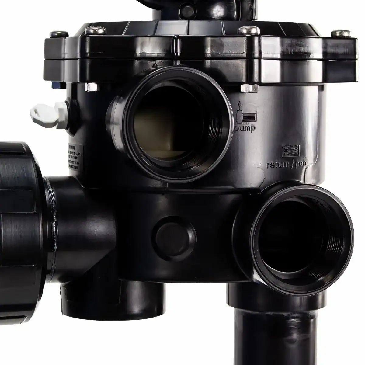 Vanne 6 voies Pentair 1,5" sidemount pour filtre à sable Triton, adaptée aux systèmes de filtration de piscine.