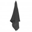 Serviette de bain de couleur gris foncé, idéale pour la piscine ou la plage.