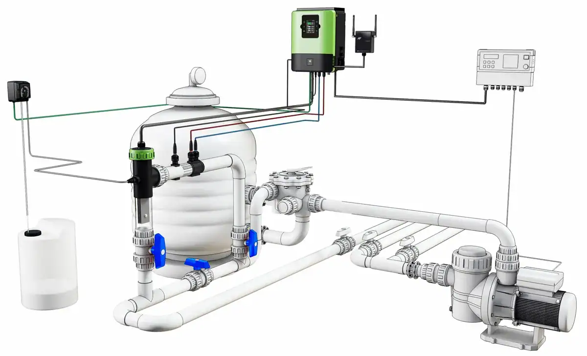 Système d'électrolyse Oxilife OX2 pour piscine jusqu'à 120 m³.
