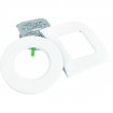 Kit d'éclairage LED pour piscine, blanc, 2600 lumens, avec adaptateur et matériel de fixation.