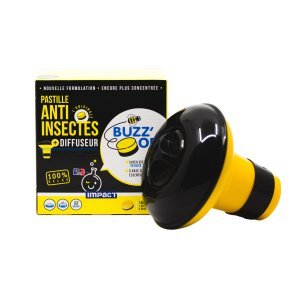 Tablette anti-insectes Buzz'Off pour piscines, efficace contre les insectes.