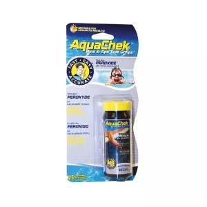 Bandelettes de test pour la qualité de l'eau avec peroxyde, adaptées aux piscines et spas.