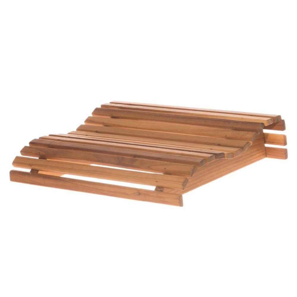 Appuie-tête de sauna en bois d'aulne thermotraité pour la détente.