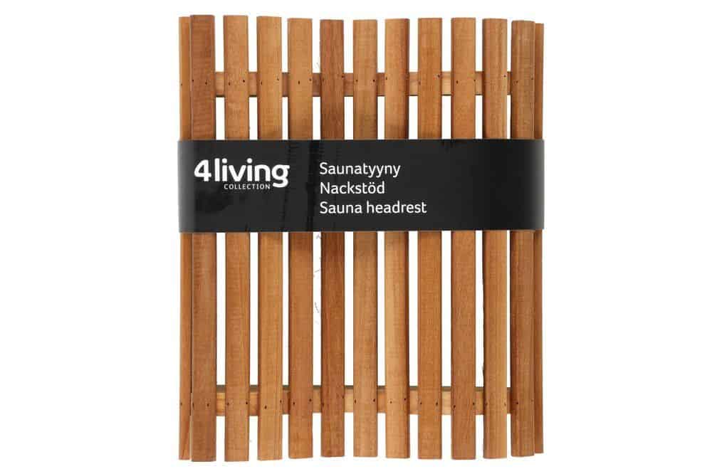Appuie-tête de sauna en bois d'aulne thermotraité pour la détente.