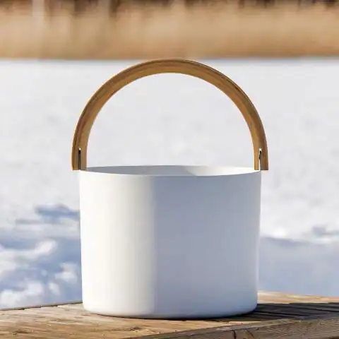 Seau pour sauna, Kolo Sauna Bucket 2 en blanc.