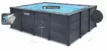 Piscine Intex Graphite Grey avec pompe à filtre à sable et accessoires pour profiter du jardin.