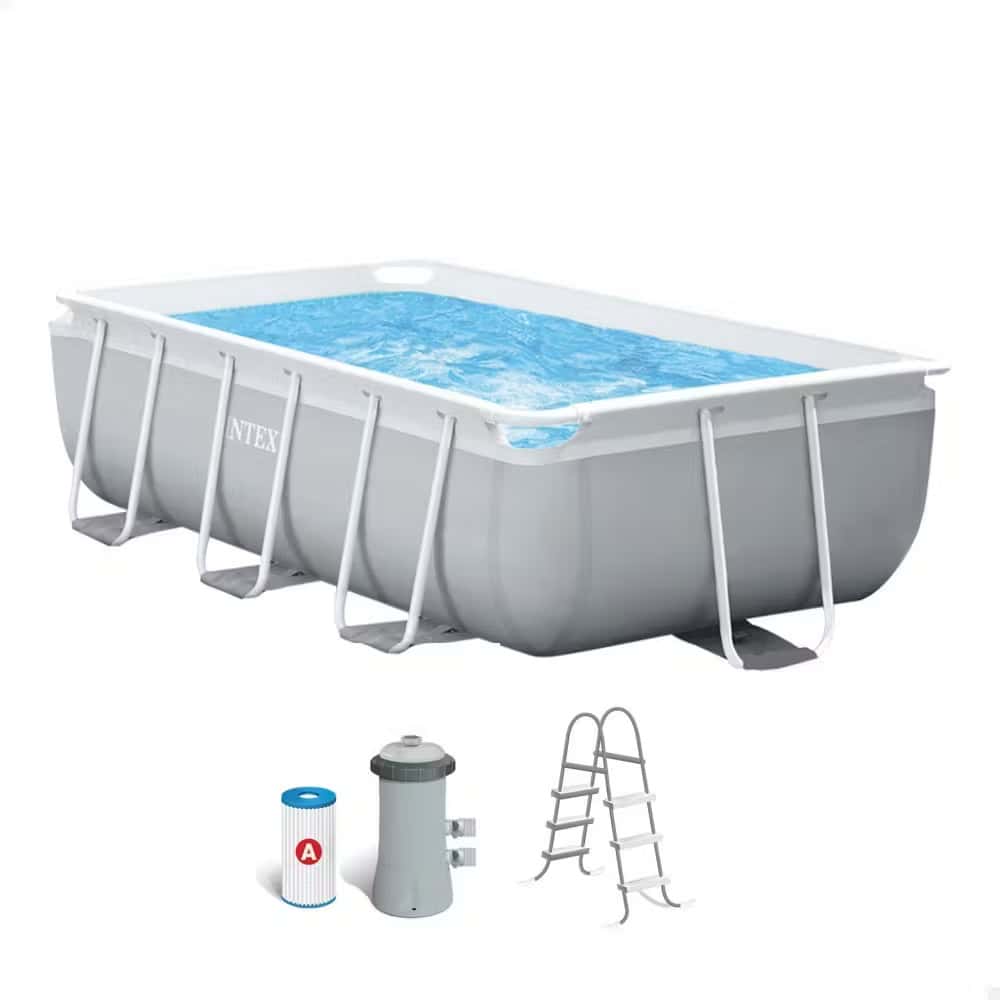 Piscine Intex Prism Frame - 400 x 200 x 100 cm - avec pompe de filtration et échelle
