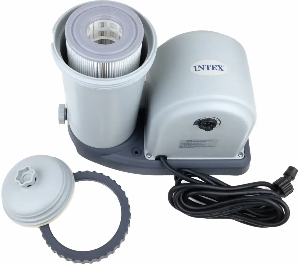 Pompe filtrante Intex C1500 pour piscines, 5678 litres/heure, facile à installer. Convient aux petites piscines.