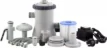 Pompe filtrante Intex C330 pour piscine, 1250 l/heure, filtre et accessoires inclus.
