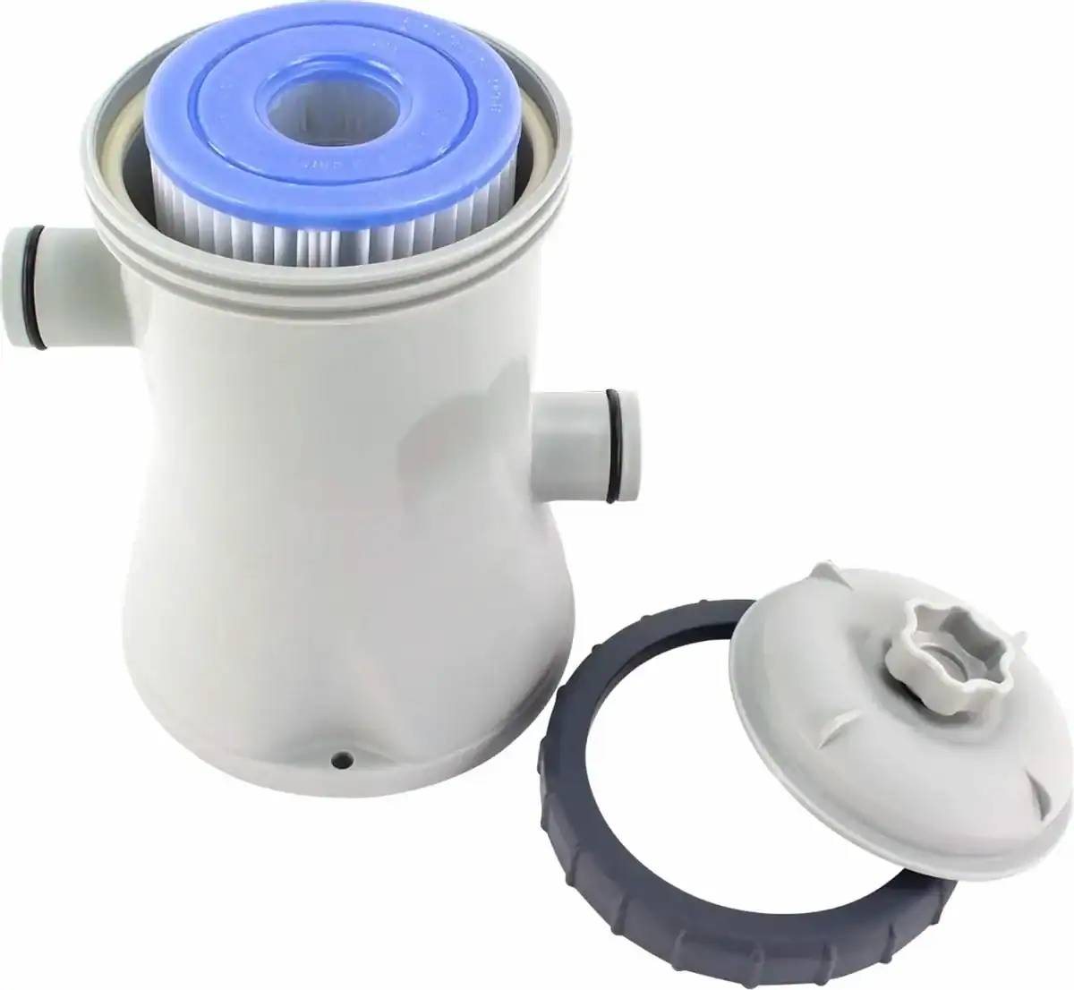 Pompe filtrante Intex C330 pour piscines, 1250 litres par heure, facile à installer et sans entretien.