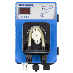 Compteur de chlore automatique et pompe doseuse pour piscines, modèle Blue Lagoon BL220.