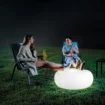 Pouf gonflable LED Intex avec éclairage, adapté à l'extérieur et à l'intérieur.