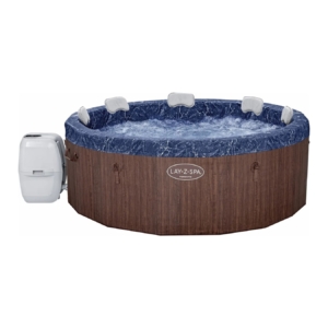 Spa gonflable de luxe avec 7 places assises et fonction de massage AirJet, idéal pour la détente à la maison.