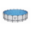 Piscine gonflable robuste avec pompe filtrante et accessoires.