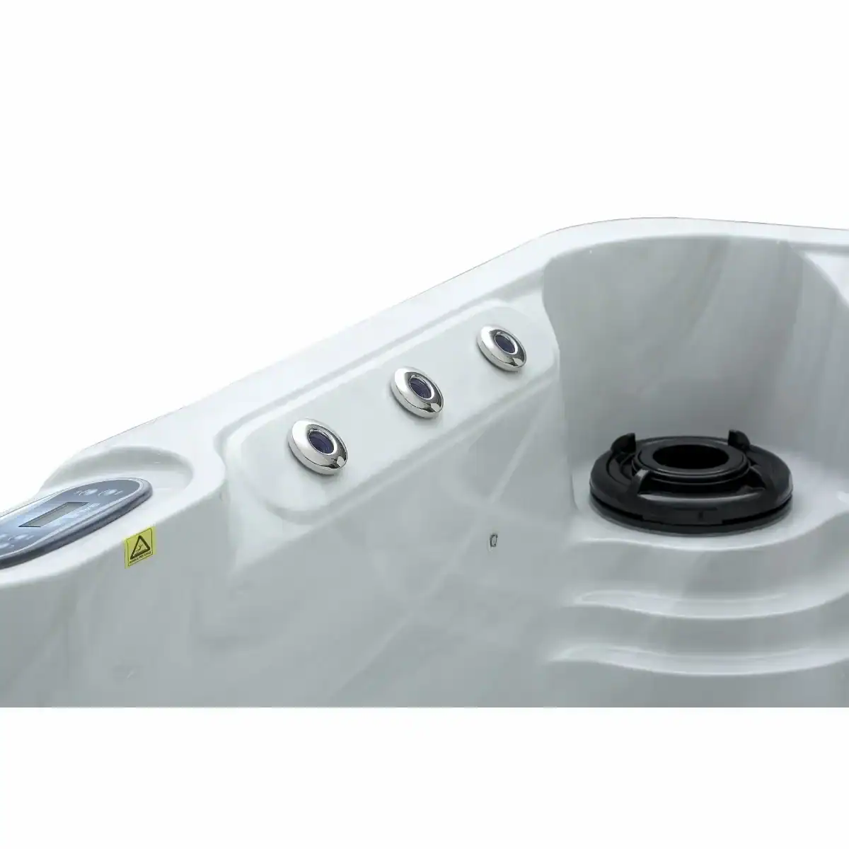 Jacuzzi de luxe avec plusieurs jets d'hydromassage pour la détente.