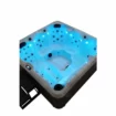 Spa avec éclairage LED et jets pour la détente et le bien-être à domicile.
