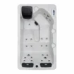 Spa W'eau Hudson pour 3 personnes avec jets de massage et panneau de commande.