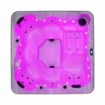 Spa gonflable avec éclairage LED coloré pour la détente.