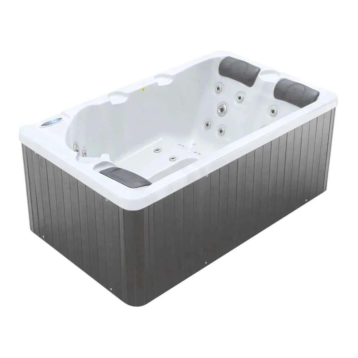 Spa compact 3 personnes avec jets de massage et isolation.