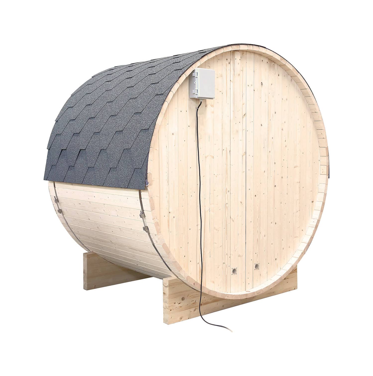 Sauna extérieur compact de luxe du Holl's Sauna Gaïa Bella avec accessoires, idéal pour la détente au.