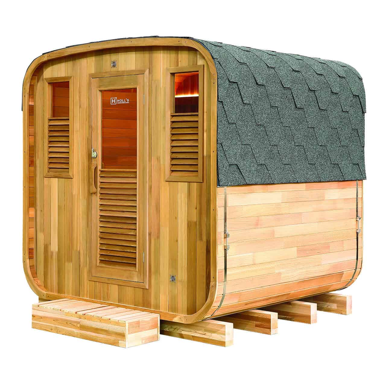 Holl's Gaïa Nova Spruce Sauna extérieur - jusqu'à 6 personnes avec accessoires