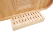 Banc de sauna alternatif en bois d'épicéa pour usage extérieur.
