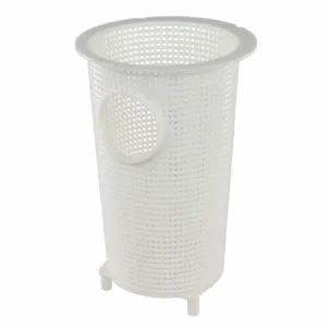 Panier de pompe adapté pour pompe de piscine Mega Pool SB, plastique blanc, trou de ventilation.