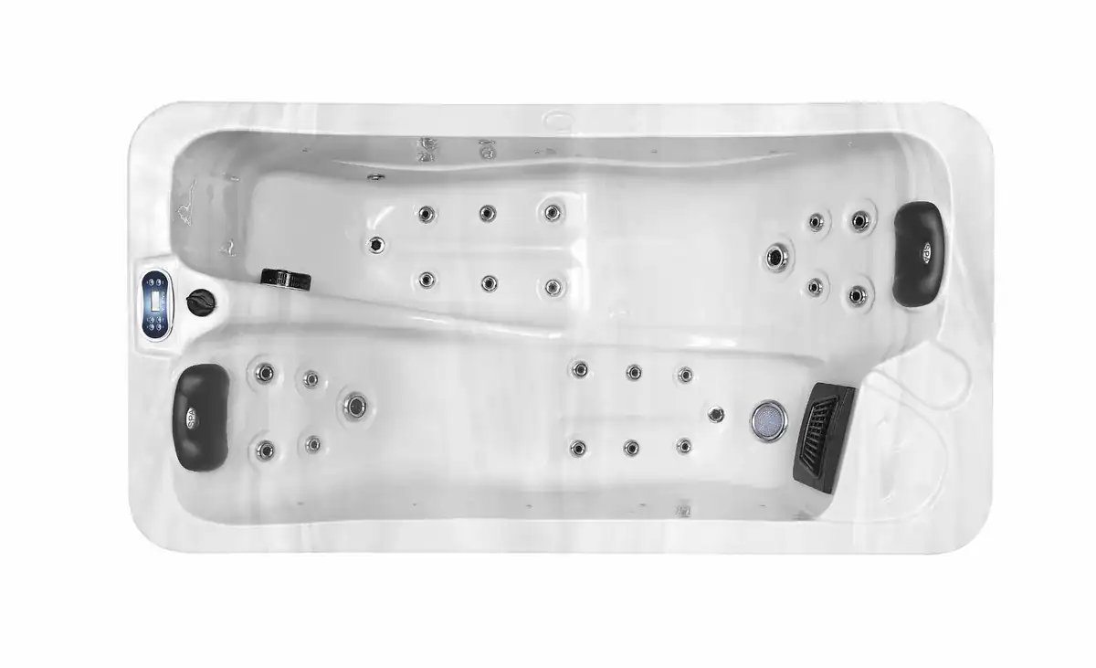 Spa de luxe 2 personnes avec jets de massage et places assises confortables.