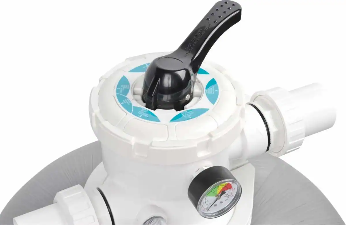 Filtre à sable pour piscines, renforcé de polyester, conception top mount, capacité 8m³.