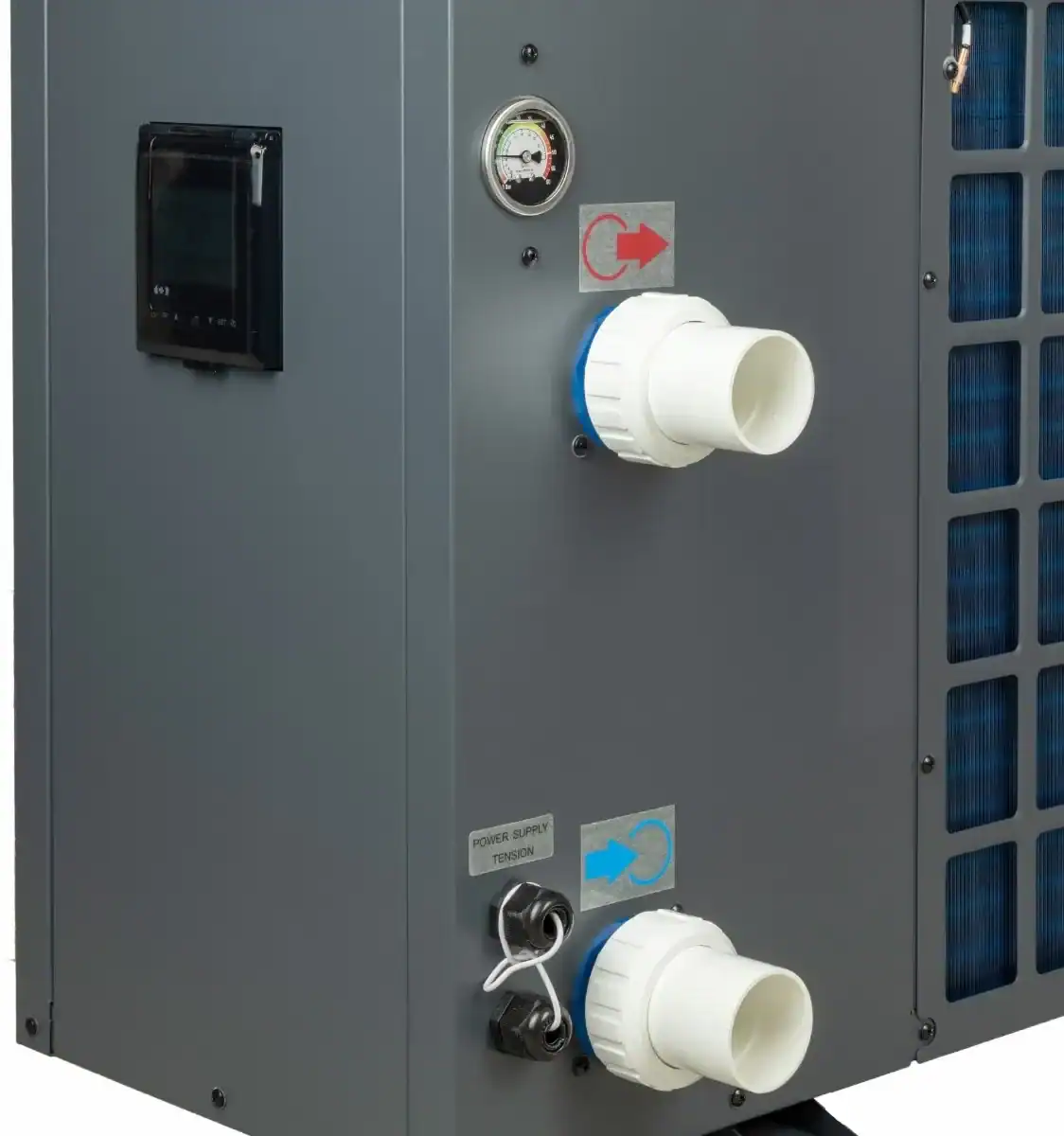 Pompe à chaleur inverter pour piscine 12,5 kW pour un chauffage économe en énergie et un confort optimal.
