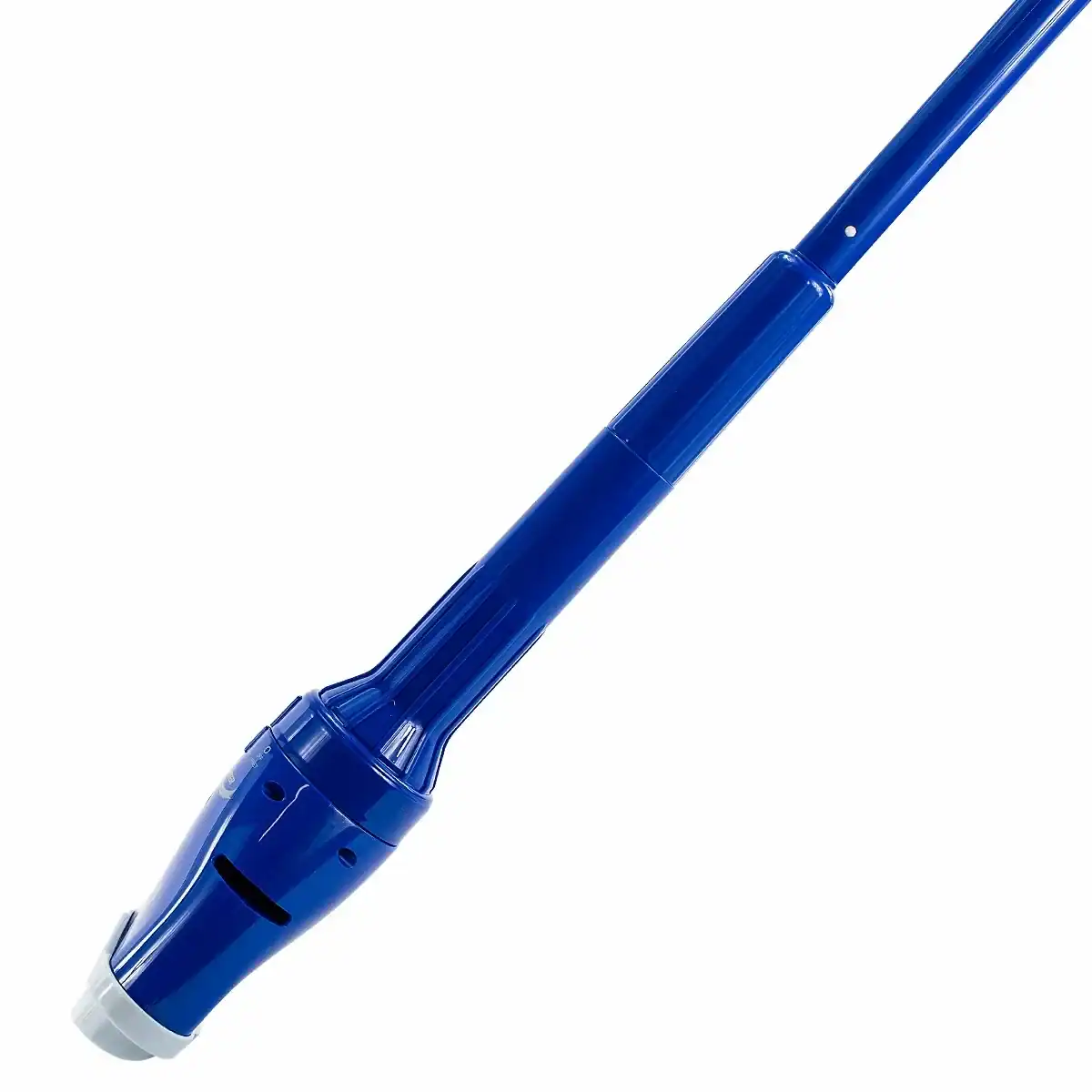 Aspirateur de piscine ultrasonique avec manche pour un nettoyage rapide.