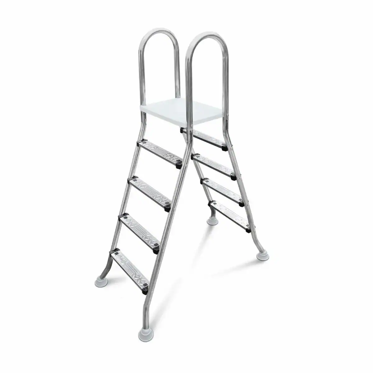 W'eau Échelle de piscine A-frame en inox 2 x 4 marches - AISI 304