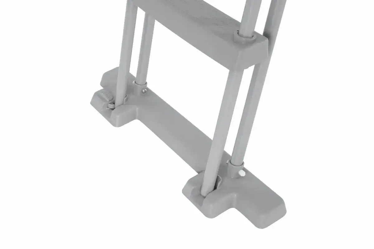 Escalier de piscine Bestway avec marches amovibles, adapté aux piscines jusqu'à 122 cm de hauteur.