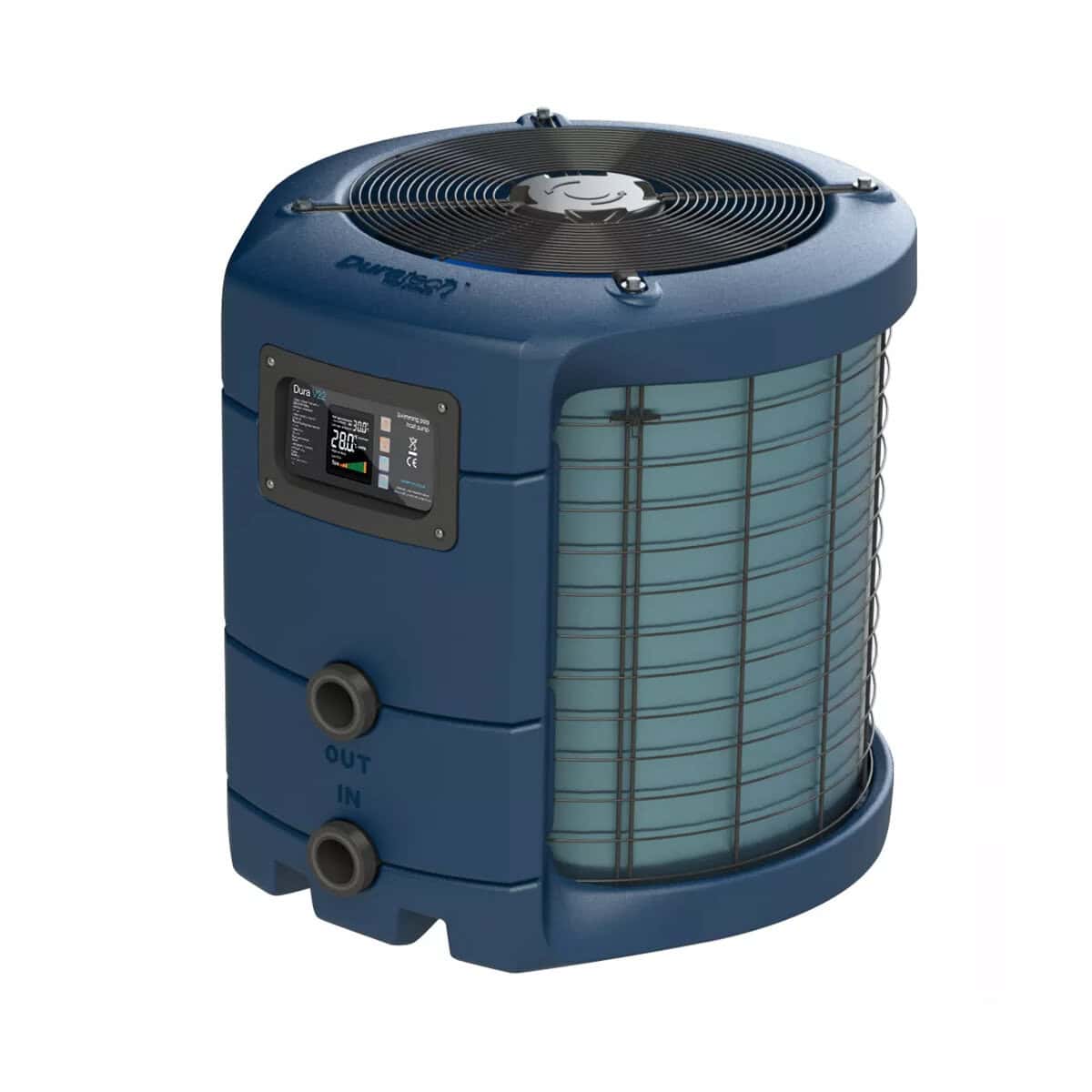 Pompe à chaleur DuraHEAT DURA-V10 pour le chauffage de piscine, 11kW, économe en énergie et efficace.